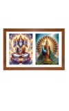 Lord bramha and kartikeya Photo Frame - 17x21Inches - Spiritual Artwork for Home Decor, Puja Room and Office Decoration