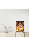 Maa Saraswati Laminated Photo (7x9 Inches Without glass) Divine Blessings for Table and Walls,Home & Office and Temple Decoration