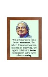 A P J Abdul Kalam & Famous Quote Brown Frame, 16x20InchesInspirational Wall Art for Office, Home DecorIdeal Spiritual Gift