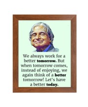 A P J Abdul Kalam & Famous Quote Brown Frame, 16x20InchesInspirational Wall Art for Office, Home DecorIdeal Spiritual Gift