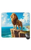 Customized Wild Lion Picture Sublimation Mouse Pad | 8 X 7.5 Inch | Smooth Cloth Surface | Non-Slip Rubber Base | Personalized Mousepad for Laptop & Desktop (F17233)