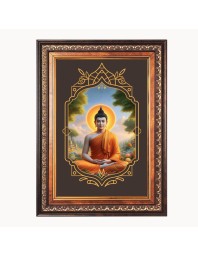 Lord Gautam Buddha Color Photo 10x14 Inch - Vibrant Religious Wall Art for Home or Office Decor.