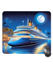 Customized Luxurious Cruise Picture Sublimation Mouse Pad | 8 X 7.5 Inch | Smooth Cloth Surface | Non-Slip Rubber Base | Personalized Mousepad for Laptop & Desktop (F17166)
