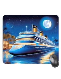 Customized Luxurious Cruise Picture Sublimation Mouse Pad | 8 X 7.5 Inch | Smooth Cloth Surface | Non-Slip Rubber Base | Personalized Mousepad for Laptop & Desktop (F17166)
