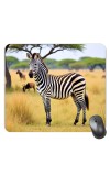 Customized Zebra Picture Sublimation Mouse Pad | 8 X 7.5 Inch | Smooth Cloth Surface | Non-Slip Rubber Base | Personalized Mousepad for Laptop & Desktop (F17054)