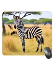 Customized Zebra Picture Sublimation Mouse Pad | 8 X 7.5 Inch | Smooth Cloth Surface | Non-Slip Rubber Base | Personalized Mousepad for Laptop & Desktop (F17054)