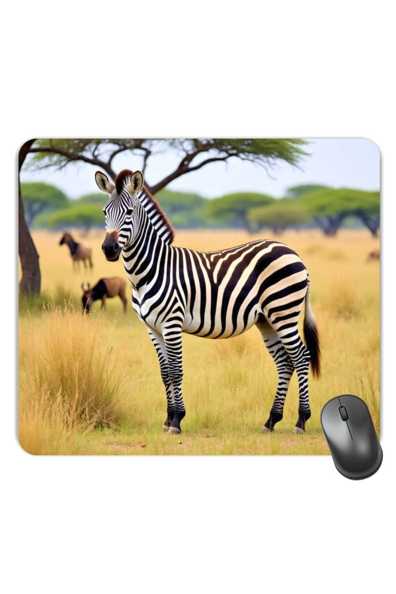 Customized Zebra Picture Sublimation Mouse Pad | 8 X 7.5 Inch | Smooth Cloth Surface | Non-Slip Rubber Base | Personalized Mousepad for Laptop & Desktop (F17054)