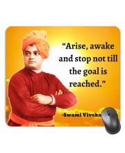 Customized Swami Vivekananda Picture Sublimation Mouse Pad | 8 X 7.5 Inch | Smooth Cloth Surface | Non-Slip Rubber Base | Personalized Mousepad for Laptop & Desktop (F17071)
