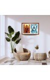 Lord ganesha and varuna deva Photo Frame - 17x21Inches - Spiritual Artwork for Home Decor, Puja Room and Office Decoration