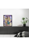 Shiva Family Laminated Photo - 5x7 Inches, Divine Blessings for Home & Office and Temple Decoration
