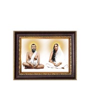 Shree Ramkrishna Paramhans and Maa Sarada Digital Print Photo 6.7x8.7 inches - Vibrant Religious Wall Art for Home, Office and Temple Decor.