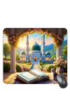 Customized Masjid Picture Sublimation Mouse Pad | 8 X 7.5 Inch | Smooth Cloth Surface | Non-Slip Rubber Base | Personalized Mousepad for Laptop & Desktop (F17204)
