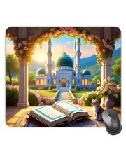 Customized Masjid Picture Sublimation Mouse Pad | 8 X 7.5 Inch | Smooth Cloth Surface | Non-Slip Rubber Base | Personalized Mousepad for Laptop & Desktop (F17204)