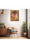 Lakshmi & Ganesh Laminated Photo - 5x7 Inches, Divine Blessings for Home & Office and Temple Decoration