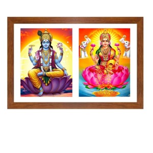 Lord vishnu and lakshmi Photo Frame - 15x19Inches - Spiritual Artwork for Home Decor, Puja Room and Office Decoration Lord vishnu and lakshmi Photo Frame - 15x19Inches - Spiritual Artwork for Home Decor, Puja Room and Office Decoration