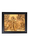 Hitech Sales Lord Radha Krishna Photo Frame for Pooja Room, Temple Decor, Home Decoration and Gift (Wall and Tabletop, Rectangular, Printed Photo, 12 x 14 inches Frame, Brown)