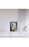 Rabindranath Tagore Laminated Photo (9x11 Inches Without glass) Divine Blessings for Table and Walls,Home & Office and Temple Decoration