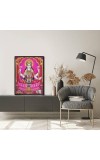 Lakshmi Laminated Photo (7x9 Inches Without glass) Divine Blessings for Table and Walls,Home & Office and Temple Decoration
