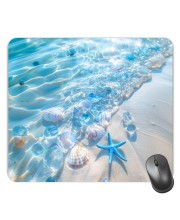 Customized Beautiful Sea Shells Picture Sublimation Mouse Pad | 8 X 7.5 Inch | Smooth Cloth Surface | Non-Slip Rubber Base | Personalized Mousepad for Laptop & Desktop (F17092)