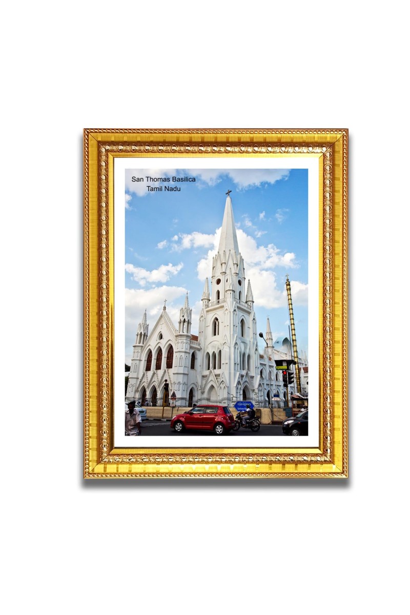 San Thomas Basilica Church Photo Frame, Beautiful Elegant Framed Wall Art of Iconic Cathedral