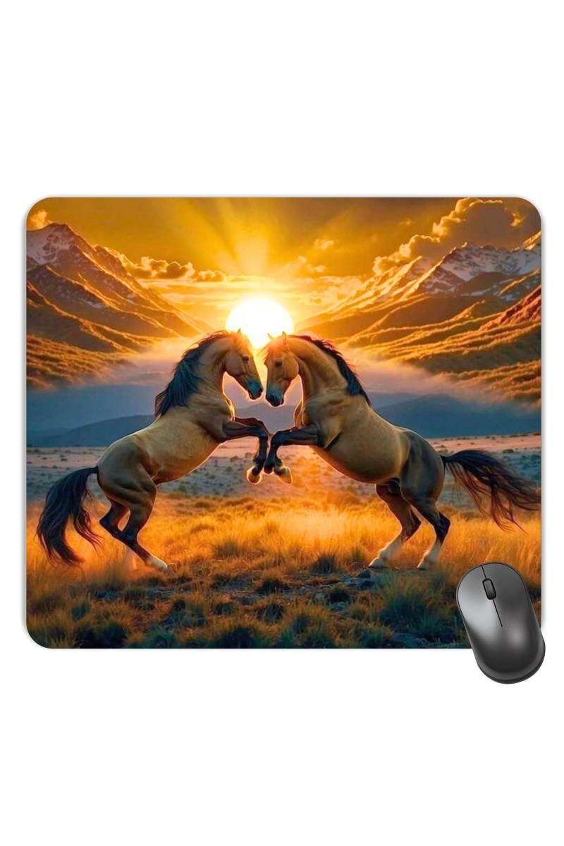 Customized Beautiful Horse Picture Sublimation Mouse Pad | 8 X 7.5 Inch | Smooth Cloth Surface | Non-Slip Rubber Base | Personalized Mousepad for Laptop & Desktop (F17356)