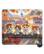 Customized Cute Cats Picture Sublimation Mouse Pad | 8 X 7.5 Inch | Smooth Cloth Surface | Non-Slip Rubber Base | Personalized Mousepad for Laptop & Desktop (F17457)