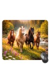 Customized Powerful Horses Picture Sublimation Mouse Pad | 8 X 7.5 Inch | Smooth Cloth Surface | Non-Slip Rubber Base | Personalized Mousepad for Laptop & Desktop (F17231)