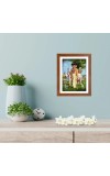 Generic Lord Dattatreya Colored Photo | 7x5 Inch Spiritual Wall Art for Home, Temple, Puja Room | Brown, Rectangular Frame