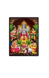 Satyanarayana Laminated Photo - 9x11 Inches, Divine Blessings for Home & Office and Temple Decoration