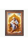 Sri Sai Baba Color Photo 10x14 Inch - Vibrant Religious Wall Art for Home or Office Decor.
