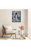 Lord Shiva Laminated Photo (7x9 Inches Without glass) Divine Blessings for Table and Walls,Home & Office and Temple Decoration