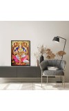 Saraswati Laminated Photo - 5x7 Inches, Divine Blessings for Home & Office and Temple Decoration