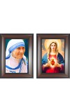 Classic Brown Wooden Photo Frame Set of 2 | Wall & Tabletop Display | Ideal for Home Décor, Office, Certificate & Artwork | Durable MDF Back with Glass Front (2, 20x22)