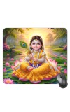 Customized Goddess Radha Picture Sublimation Mouse Pad | 8 X 7.5 Inch | Smooth Cloth Surface | Non-Slip Rubber Base | Personalized Mousepad for Laptop & Desktop (F17009)