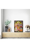 Brahma Vishnu & Lord Shiva Laminated Photo (11x13 Inches Without glass) Divine Blessings for Table and Walls,Home & Office and Temple Decoration