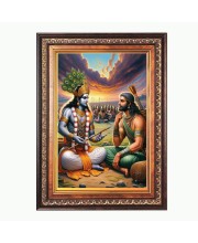 Sri krisha Color Photo 10x14 Inch - Vibrant Religious Wall Art for Home or Office Decor.