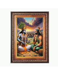 Sri krisha Color Photo 8x12 Inch - Vibrant Religious Wall Art for Home or Office Decor.