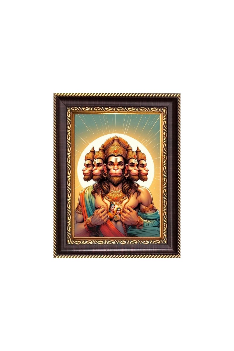 Sri hanumaniji Digital Print Photo 6.7x8.7 inches - Vibrant Religious Wall Art for Home or Office Decor.