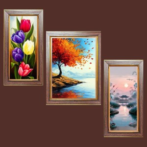 3-Pack Whispers Through the Leaves Photo Frames - 2 Pieces 12x19 Inch & 1 Piece 16x19 Inch - Rustic Wall Art for Home & Office Decor - Botanical Wall Hanging for Living Room, Bedroom, or Workspa 3-Pack Whispers Through the Leaves Photo Frames - 2 Pieces 12x19 Inch & 1 Piece 16x19 Inch - Rustic Wall Art for Home & Office Decor - Botanical Wall Hanging for Living Room, Bedroom, or Workspa