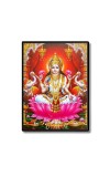 Lakshmi Laminated Photo - 5x7 Inches, Divine Blessings for Home & Office and Temple Decoration