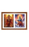 Lord ganesha and indra Photo Frame - 17x21Inches - Spiritual Artwork for Home Decor, Puja Room and Office Decoration