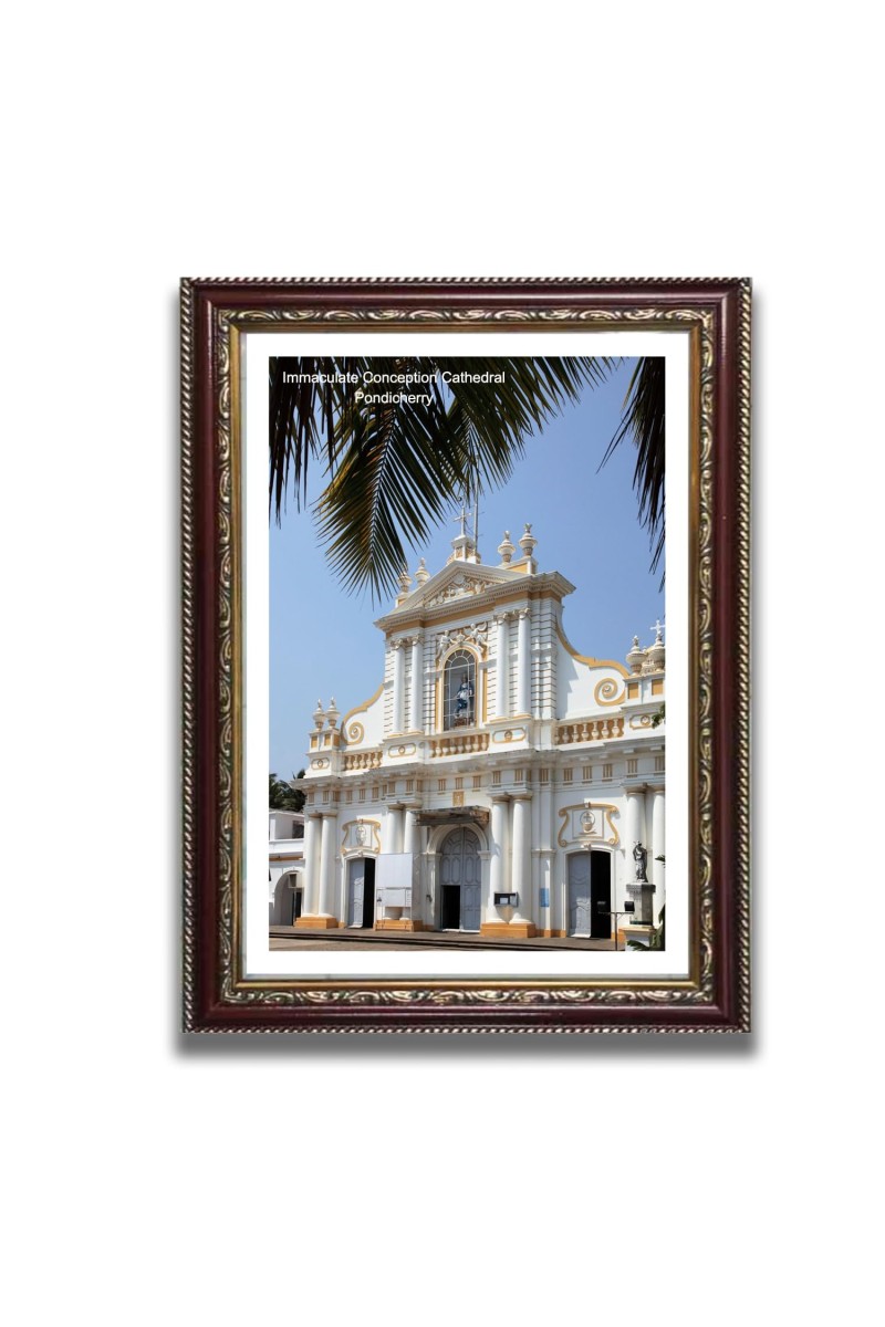 Immaculate Conception Cathedral Church Photo Frame, Beautiful Elegant Framed Wall Art of Iconic Cathedral
