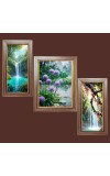 3-Pack Majestic nature Photo Frames - 2 Pieces 10x17 Inch & 1 Piece 14x17 Inch - Rustic Wall Art for Home & Office Decor - Botanical Wall Hanging for Living Room, Bedroom, or Workspace