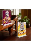Lord Khatu shyam Acrylic T-Style Photo Stand, Compact and Stylish Spiritual Display, easily change 2 photos (Pack of 1)