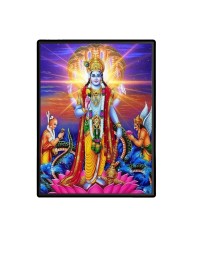 Vishnu Laminated Photo - 5x7 Inches, Divine Blessings for Home & Office and Temple Decoration