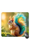 Customized Beautiful Squirrel Picture Sublimation Mouse Pad | 8 X 7.5 Inch | Smooth Cloth Surface | Non-Slip Rubber Base | Personalized Mousepad for Laptop & Desktop (F17294)
