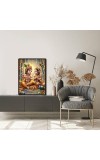 Baby Krishna Radha Laminated Photo - 11x13 Inches, Divine Blessings for Home & Office and Temple Decoration