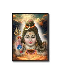 Shiva Laminated Photo - 5x7 Inches, Divine Blessings for Home & Office and Temple Decoration