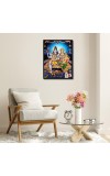 Shiva Family Laminated Photo - 5x7 Inches, Divine Blessings for Home & Office and Temple Decoration