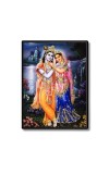 Radha Krishna Laminated Photo - 5x7 Inches, Divine Blessings for Home & Office and Temple Decoration